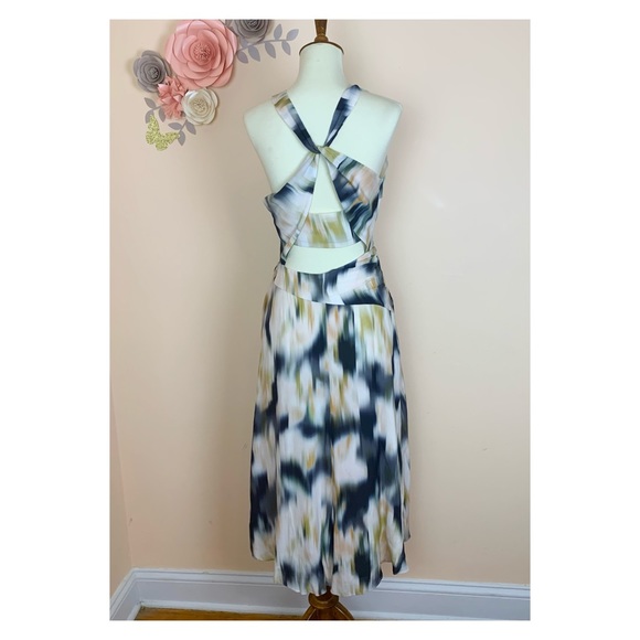 New! REISS Gisele Floral Front Slit Midi Dress - Picture 13 of 16